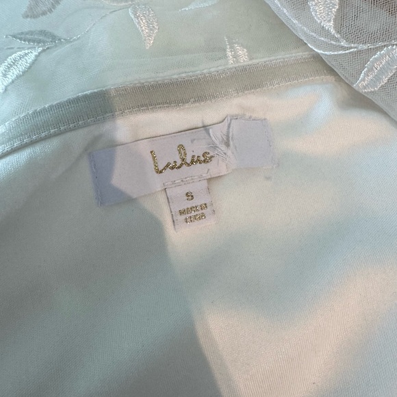 Wedding Dress off shoulder White Sheer Floral Gown size Small - Picture 10 of 11